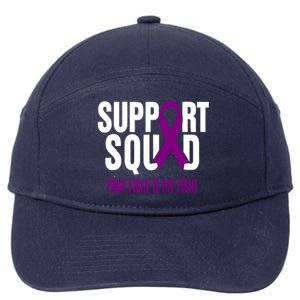 Pancreatic Cancer Support Squad Pancreatic Cancer Awareness Gift 7-Panel Snapback Hat