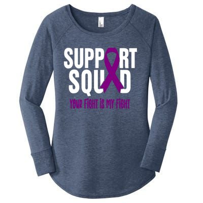 Pancreatic Cancer Support Squad Pancreatic Cancer Awareness Gift Women's Perfect Tri Tunic Long Sleeve Shirt