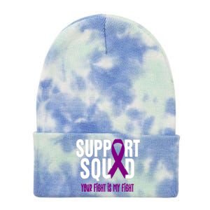 Pancreatic Cancer Support Squad Pancreatic Cancer Awareness Gift Tie Dye 12in Knit Beanie