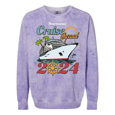 Personalized Cruise Squad Vacation Custom Name 2024 Colorblast Crewneck Sweatshirt