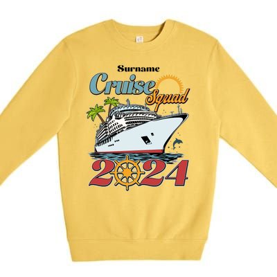 Personalized Cruise Squad Vacation Custom Name 2024 Premium Crewneck Sweatshirt