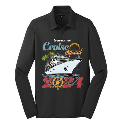 Personalized Cruise Squad Vacation Custom Name 2024 Silk Touch Performance Long Sleeve Polo