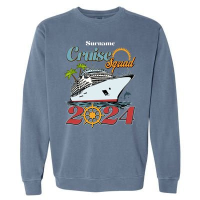 Personalized Cruise Squad Vacation Custom Name 2024 Garment-Dyed Sweatshirt