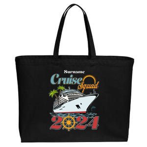 Personalized Cruise Squad Vacation Custom Name 2024 Cotton Canvas Jumbo Tote