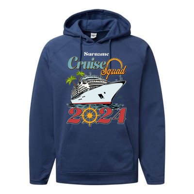 Personalized Cruise Squad Vacation Custom Name 2024 Performance Fleece Hoodie