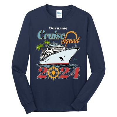 Personalized Cruise Squad Vacation Custom Name 2024 Tall Long Sleeve T-Shirt