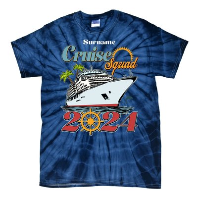 Personalized Cruise Squad Vacation Custom Name 2024 Tie-Dye T-Shirt