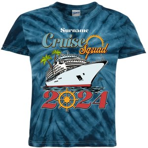 Personalized Cruise Squad Vacation Custom Name 2024 Kids Tie-Dye T-Shirt