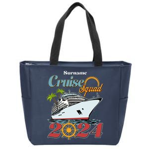 Personalized Cruise Squad Vacation Custom Name 2024 Zip Tote Bag