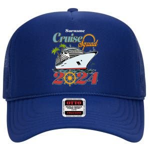 Personalized Cruise Squad Vacation Custom Name 2024 High Crown Mesh Back Trucker Hat