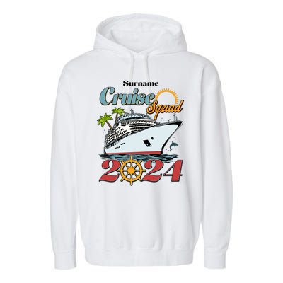 Personalized Cruise Squad Vacation Custom Name 2024 Garment-Dyed Fleece Hoodie