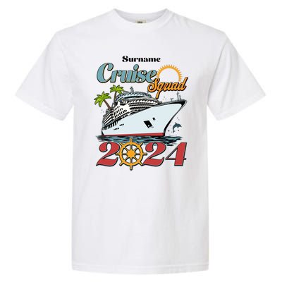 Personalized Cruise Squad Vacation Custom Name 2024 Garment-Dyed Heavyweight T-Shirt