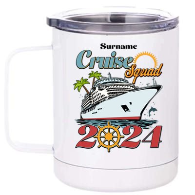 Personalized Cruise Squad Vacation Custom Name 2024 12 oz Stainless Steel Tumbler Cup