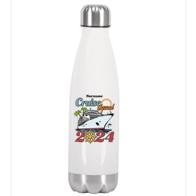 Personalized Cruise Squad Vacation Custom Name 2024 Stainless Steel Insulated Water Bottle