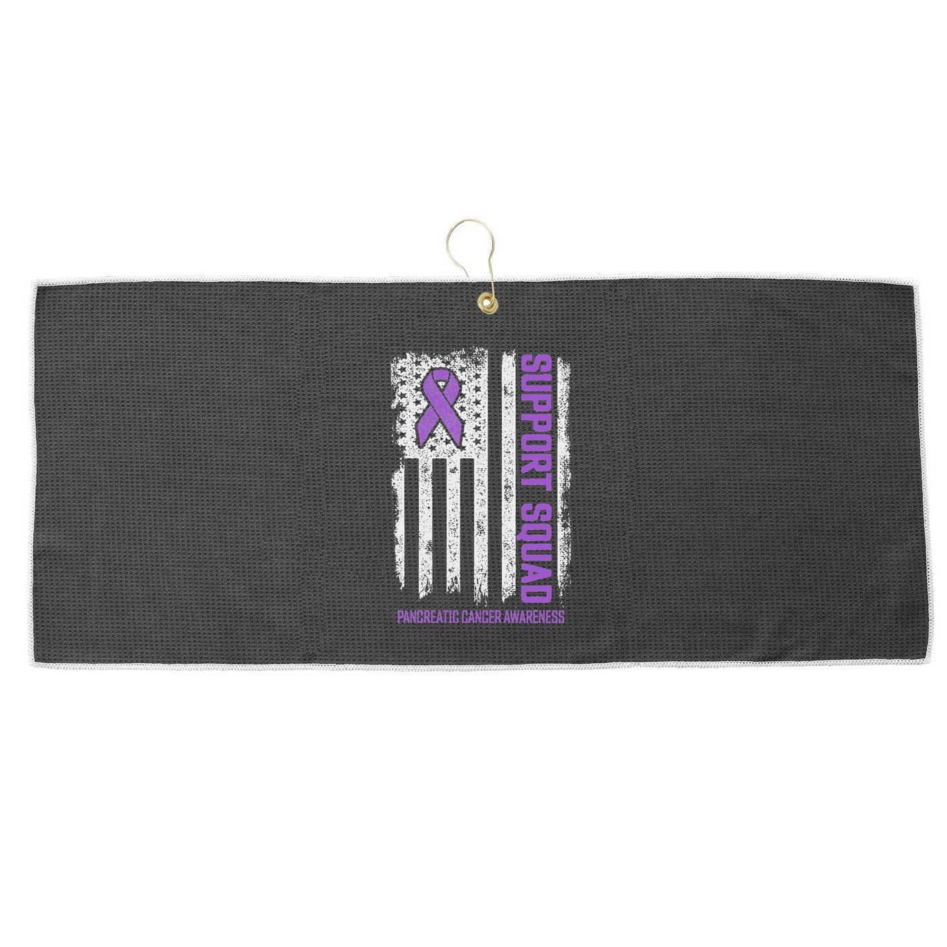 Pancreatic Cancer Support Squad Pancreatic Cancer Awareness Large Microfiber Waffle Golf Towel