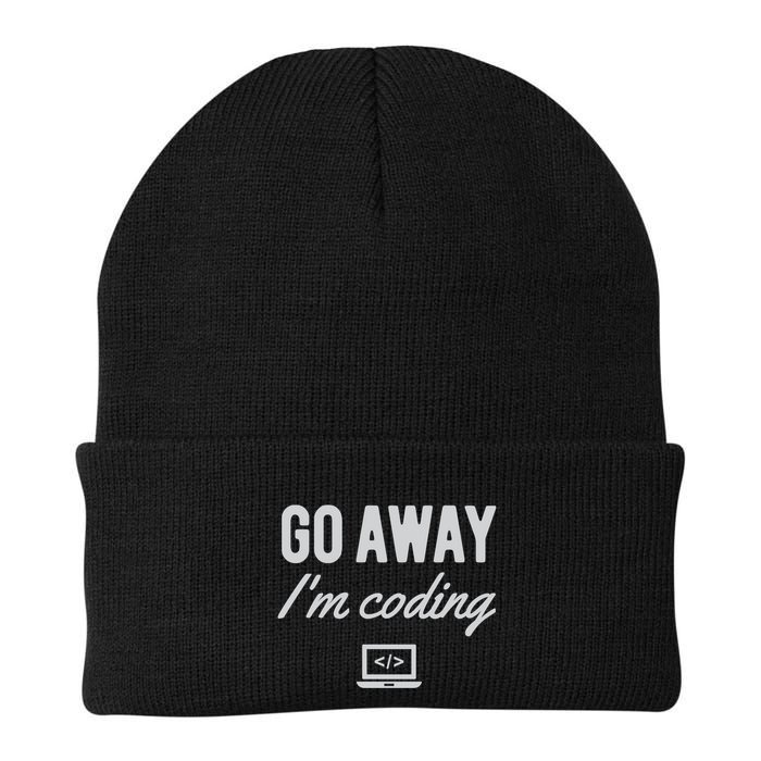 Programmer Coder Software Engineer Gift Go Away IM Coding Gift Knit Cap Winter Beanie