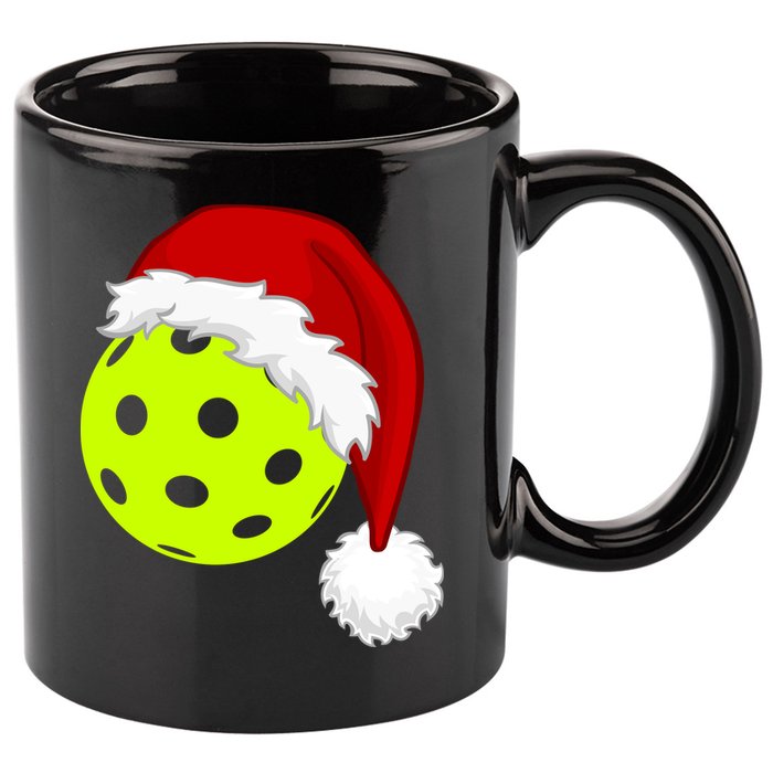 Pickleball Christmas Sana Hat 11oz C Handle Ceramic Mug