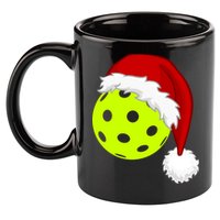 Pickleball Christmas Sana Hat 11oz C Handle Ceramic Mug