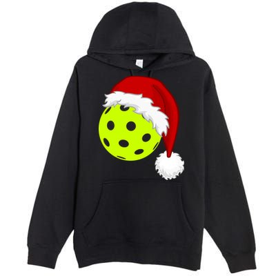 Pickleball Christmas Sana Hat Premium Pullover Hoodie