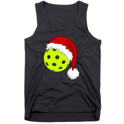 Pickleball Christmas Sana Hat Tank Top