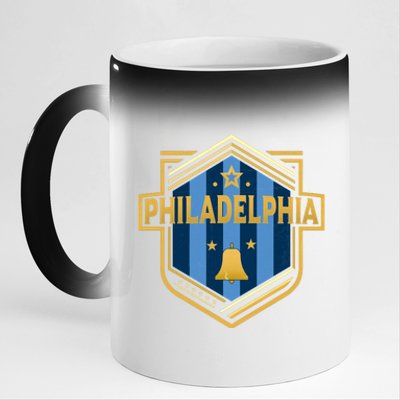 Philadelphia City Shield Badge Designer Edition 11oz Black Color Changing Mug