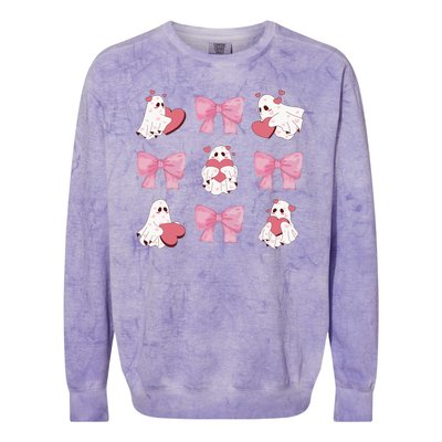 Pink Coquette Spooky Girly Halloween Colorblast Crewneck Sweatshirt