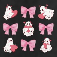 Pink Coquette Spooky Girly Halloween Beanie