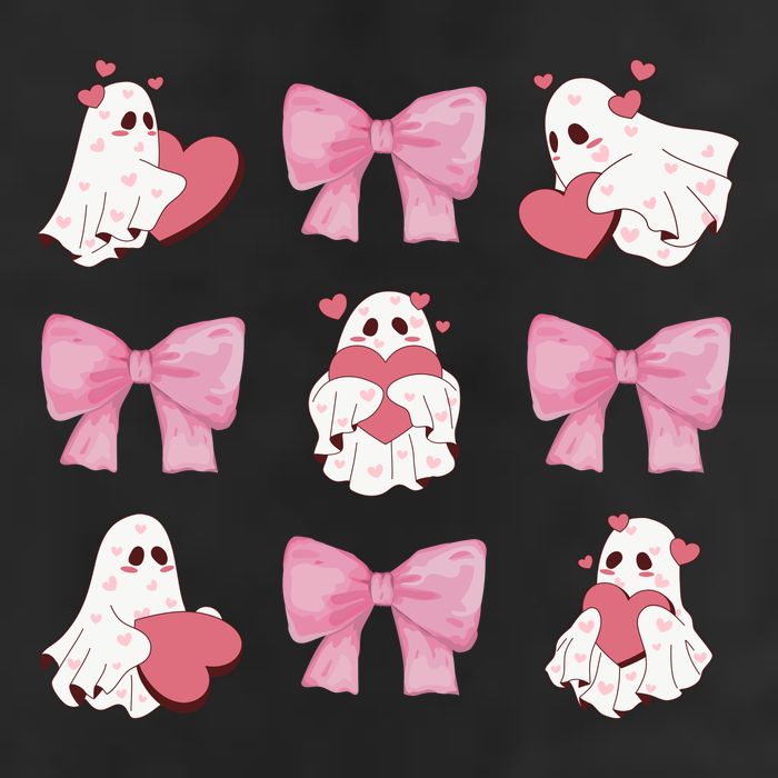 Pink Coquette Spooky Girly Halloween Beanie
