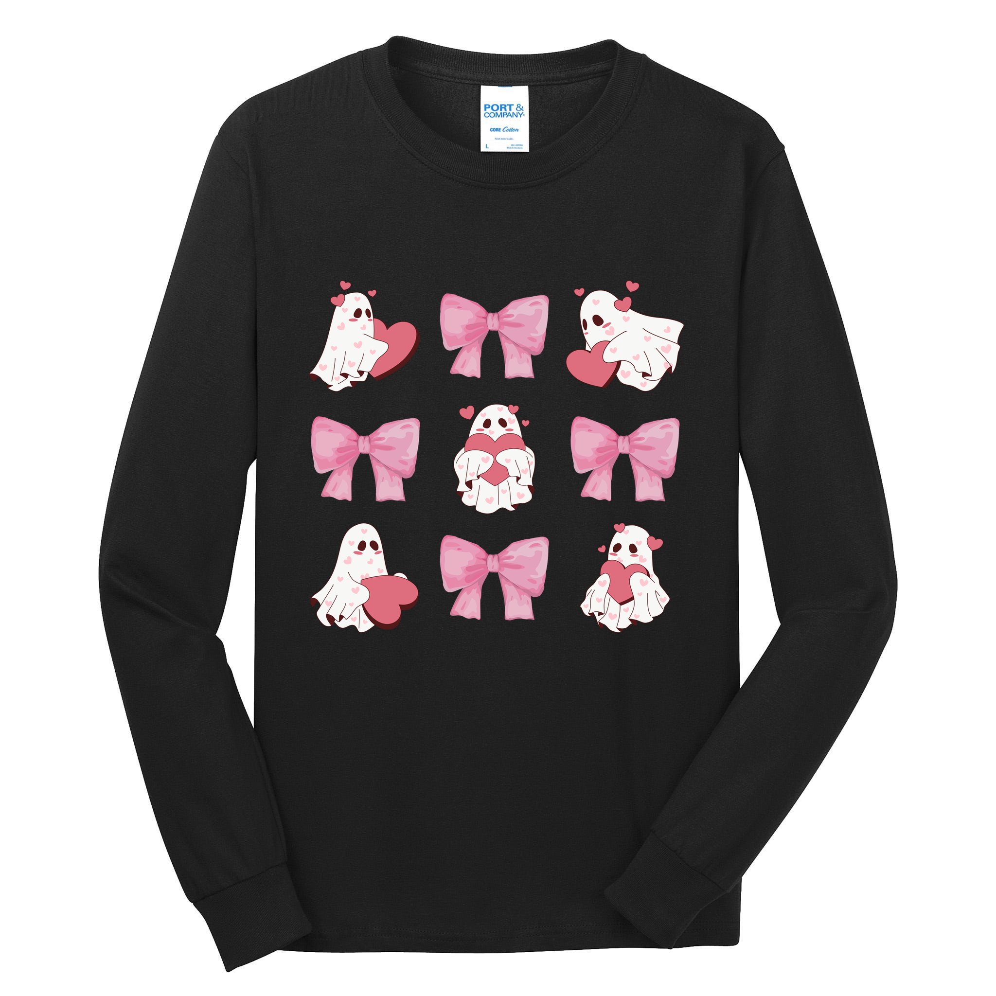 Pink Coquette Spooky Girly Halloween Tall Long Sleeve T-Shirt