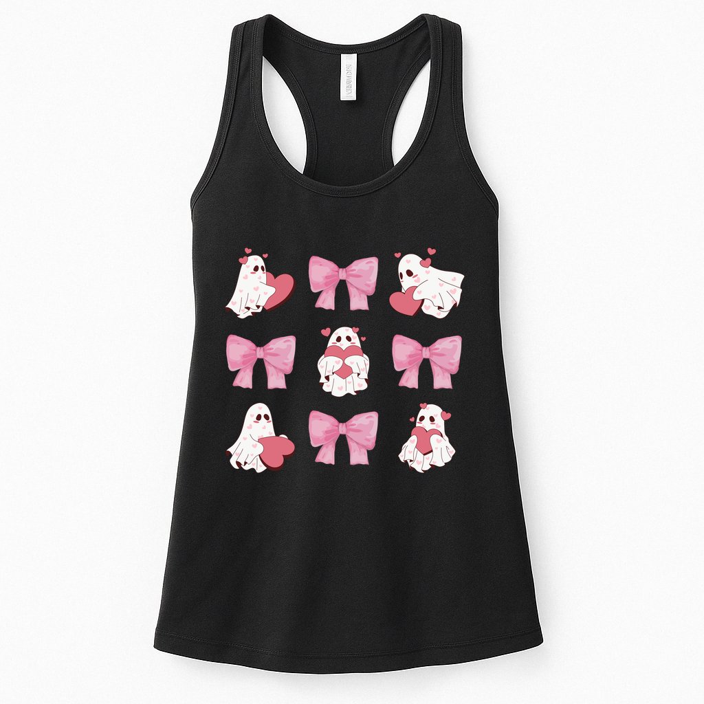 Pink Coquette Spooky Girly Halloween Womens Tank Top