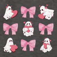 Pink Coquette Spooky Girly Halloween Vector Backpack