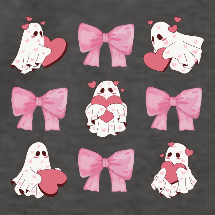 Pink Coquette Spooky Girly Halloween Vector Backpack