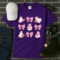 Pink Coquette Spooky Girly Halloween Tall T-Shirt