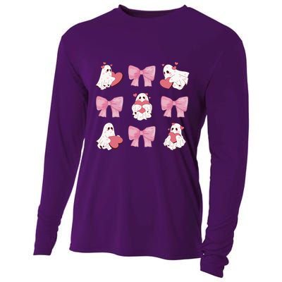 Pink Coquette Spooky Girly Halloween Cooling Performance Long Sleeve Crew