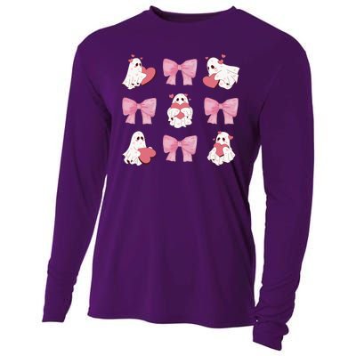 Pink Coquette Spooky Girly Halloween Cooling Performance Long Sleeve Crew