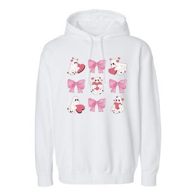 Pink Coquette Spooky Girly Halloween Garment-Dyed Fleece Hoodie