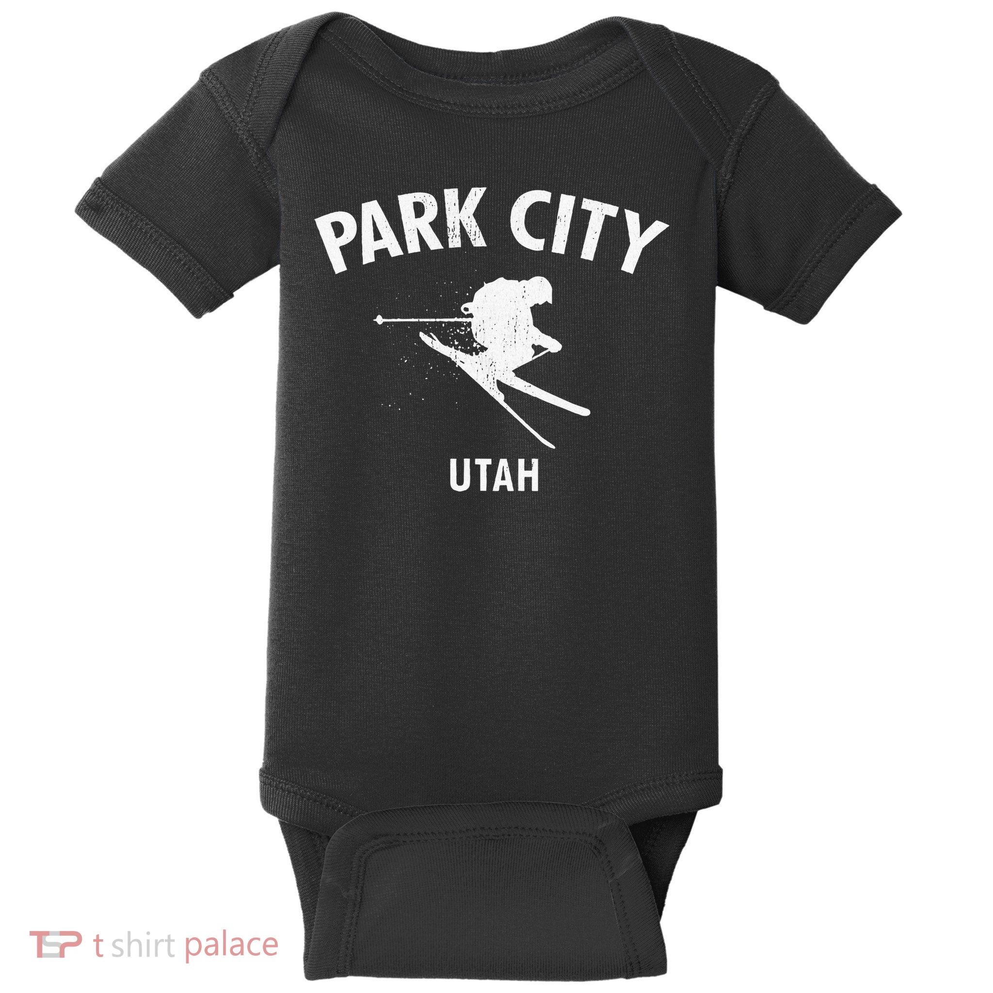 Park City Skiing Ski Utah Gift Baby Bodysuit