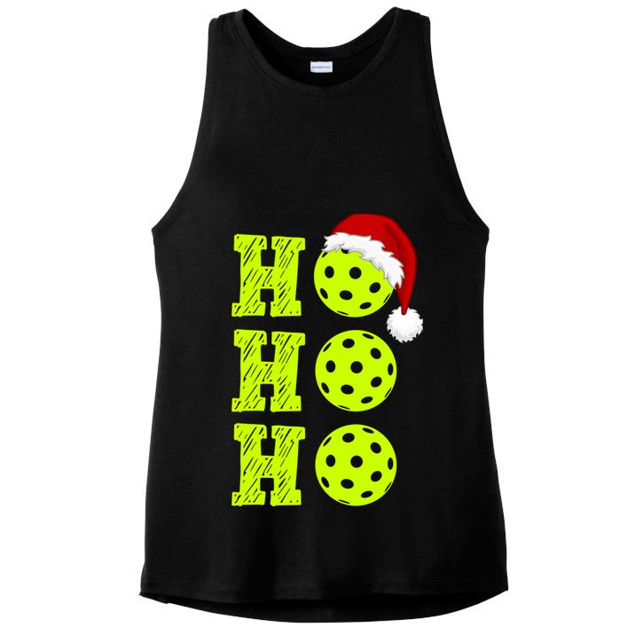 Pickleball Christmas Sana Ho Ho Ho Ladies PosiCharge Tri-Blend Wicking Tank