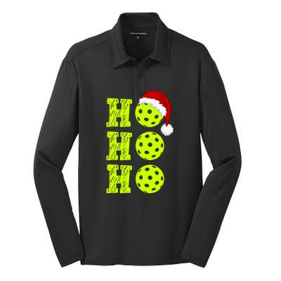 Pickleball Christmas Sana Ho Ho Ho Silk Touch Performance Long Sleeve Polo