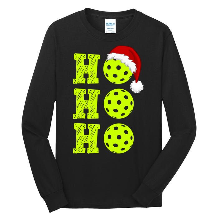 Pickleball Christmas Sana Ho Ho Ho Tall Long Sleeve T-Shirt