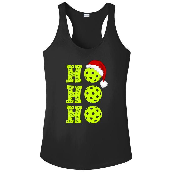 Pickleball Christmas Sana Ho Ho Ho Ladies PosiCharge Competitor Racerback Tank