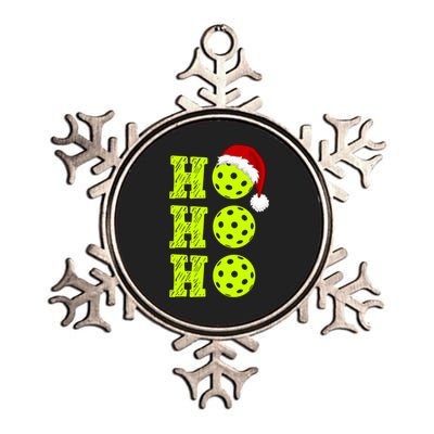 Pickleball Christmas Sana Ho Ho Ho Metallic Star Ornament