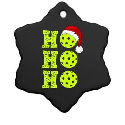 Pickleball Christmas Sana Ho Ho Ho Ceramic Star Ornament