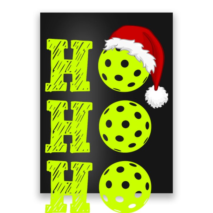 Pickleball Christmas Sana Ho Ho Ho Poster