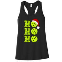 Pickleball Christmas Sana Ho Ho Ho Women's Racerback Tank