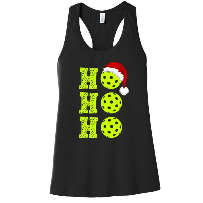 Pickleball Christmas Sana Ho Ho Ho Women's Racerback Tank