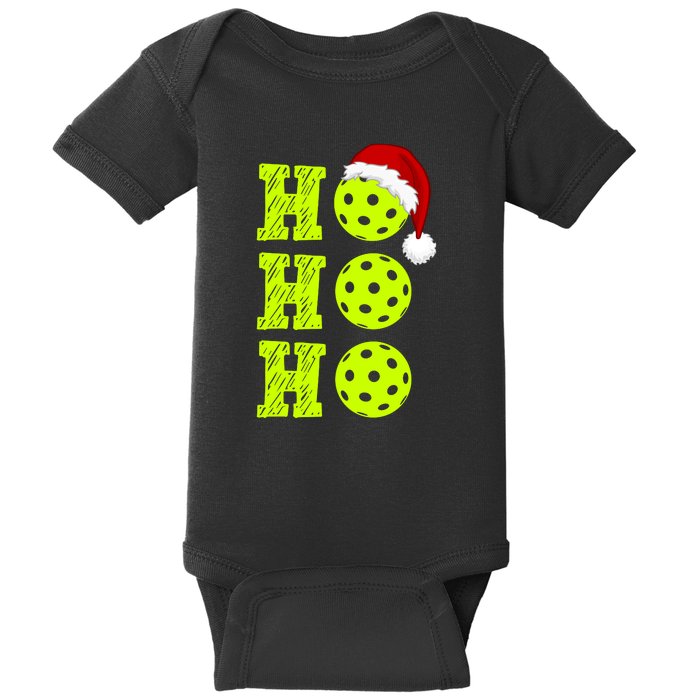 Pickleball Christmas Sana Ho Ho Ho Baby Bodysuit