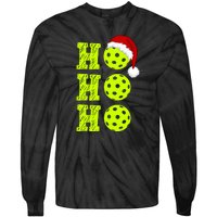 Pickleball Christmas Sana Ho Ho Ho Tie-Dye Long Sleeve Shirt