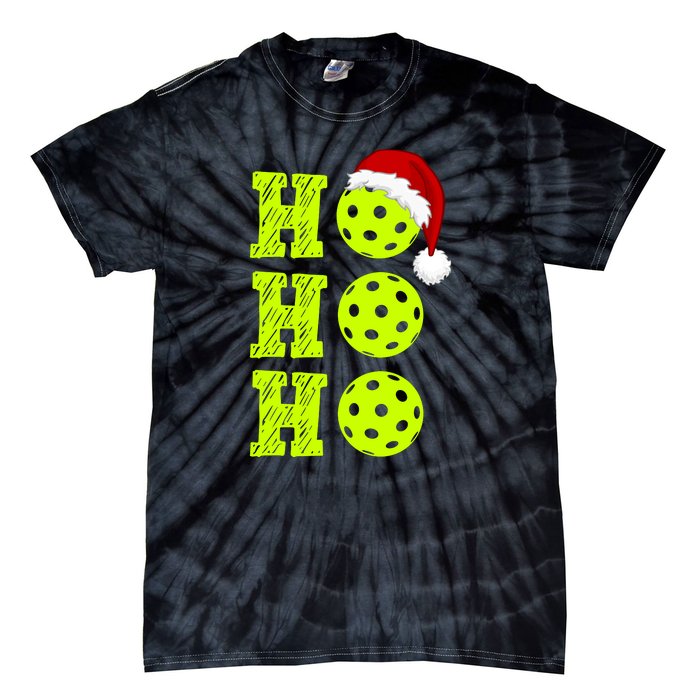 Pickleball Christmas Sana Ho Ho Ho Tie-Dye T-Shirt