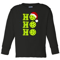 Pickleball Christmas Sana Ho Ho Ho Toddler Long Sleeve Shirt